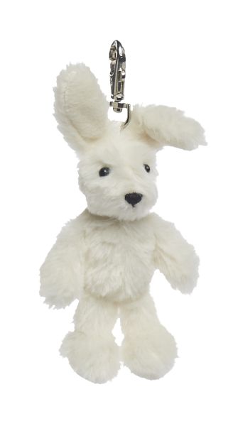 Schlüsselanhänger Plüsch Hase Weiss