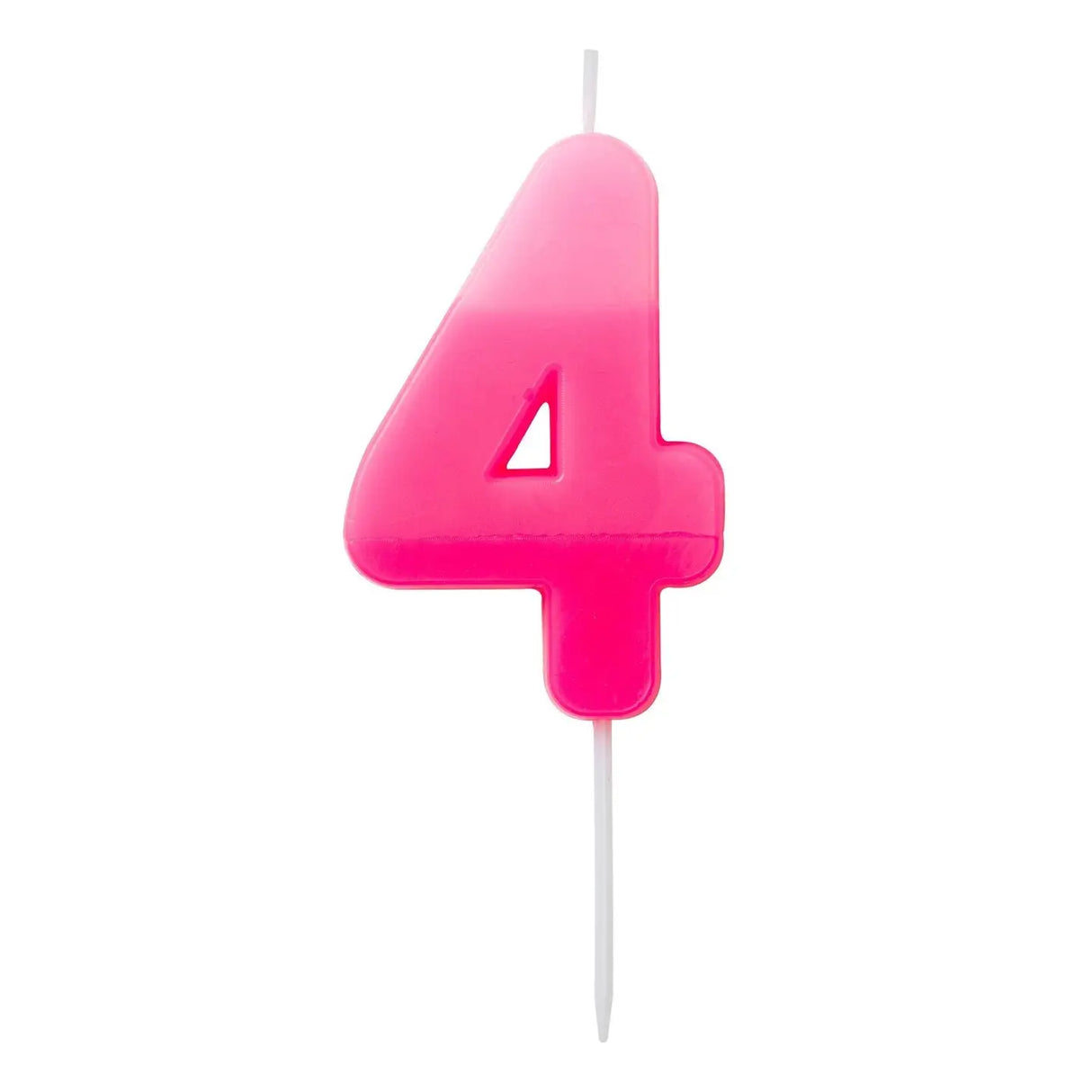 Geburtstagskerze Zahlenkerze Pink 4