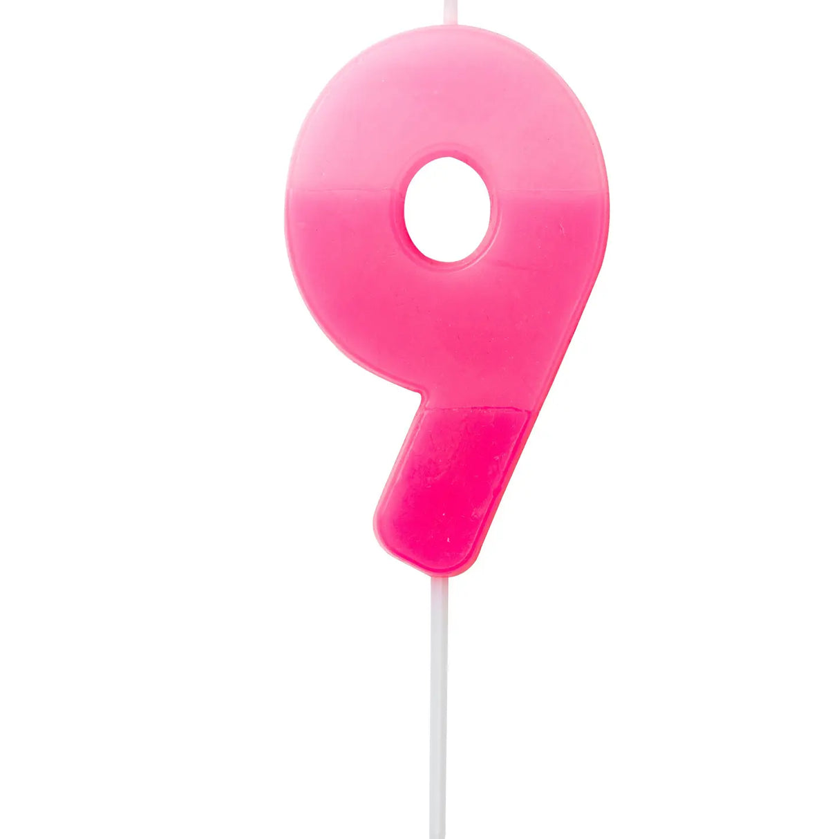 Geburtstagskerze Zahlenkerze Pink 9
