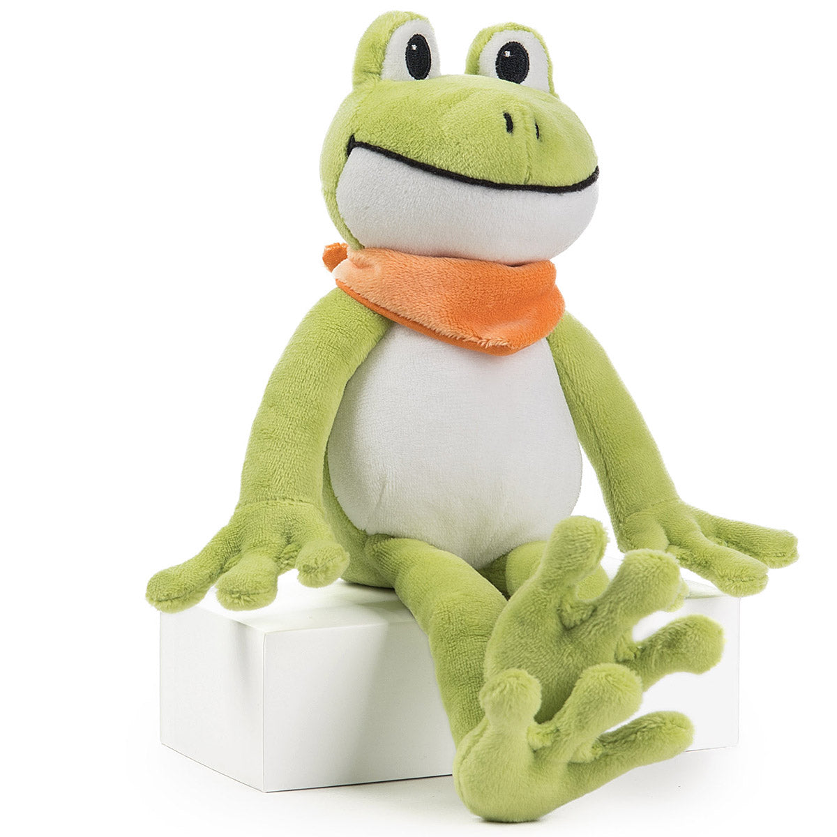 Kuscheltier Frosch mit Halstuch