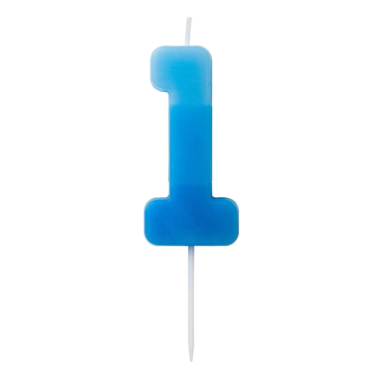 Geburtstagskerze Zahlenkerze Blau 1