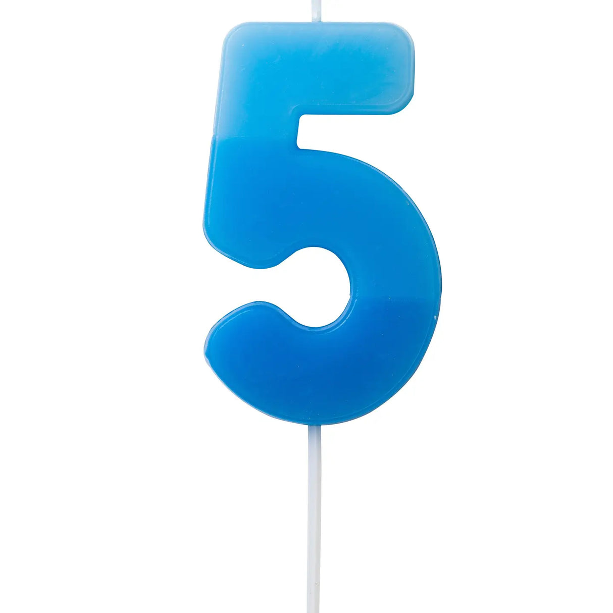 Geburtstagskerze Zahlenkerze Blau 5