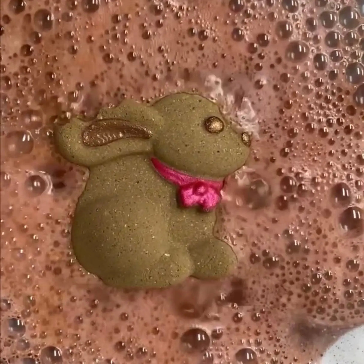 Badekugel handgemacht Hase Grau