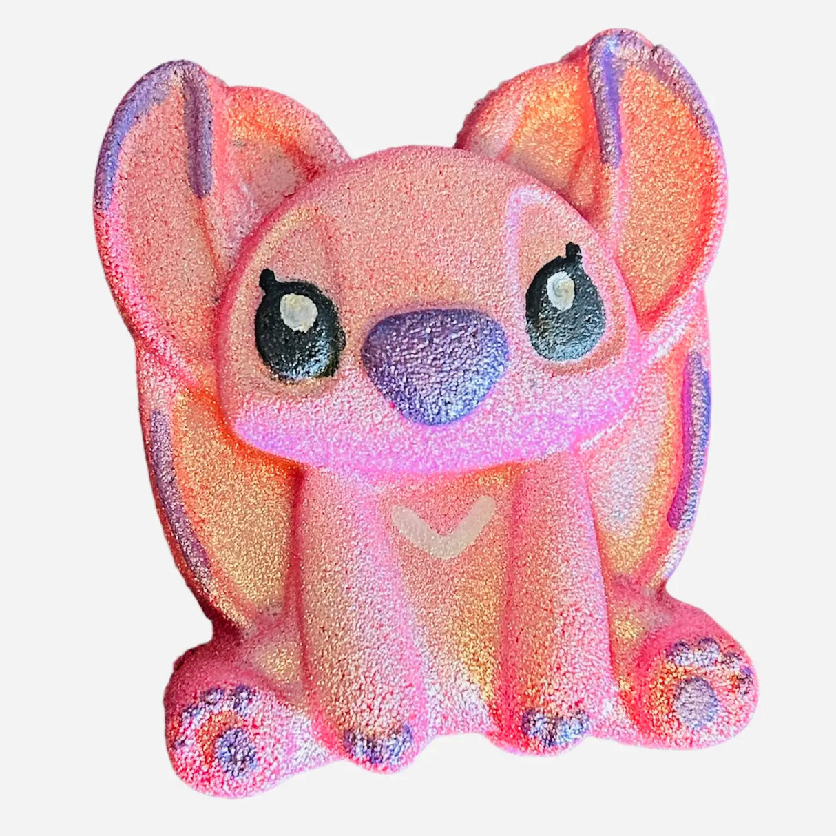Badekugel handgemacht Stitch coral