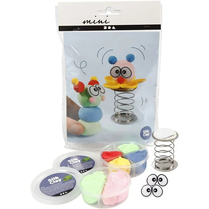 Bastelset Kinder Modellier-Set Springfeder Tierchen