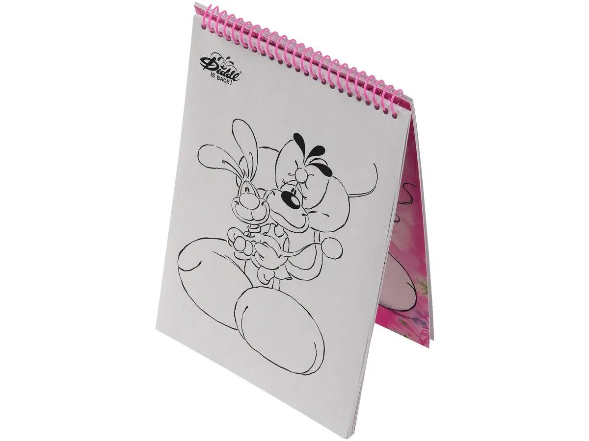 Diddl Malbuch A4 Rosa