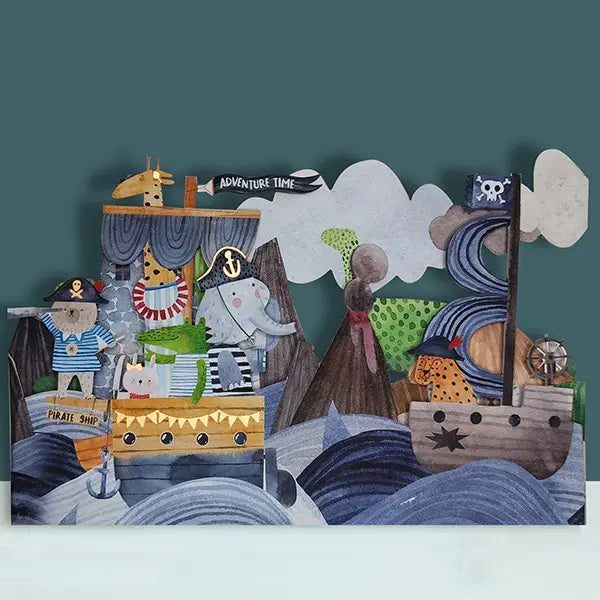 Geburtstagskarte 3D Pirat
