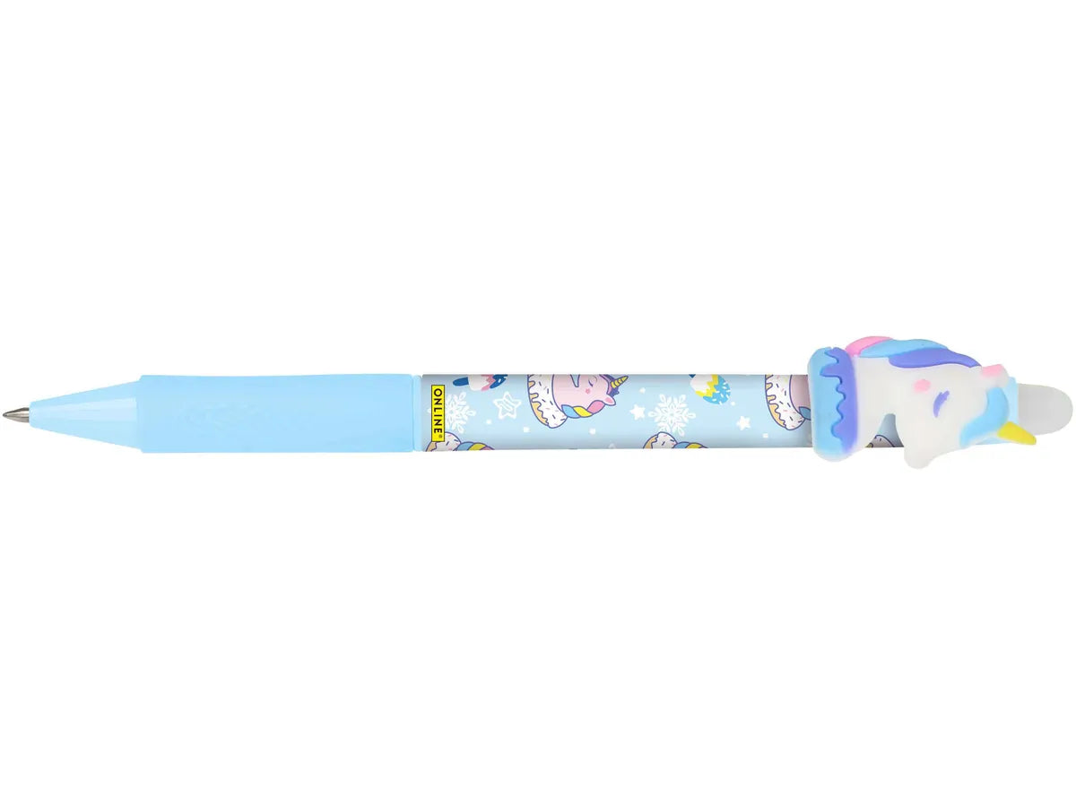 Gelschreiber radierbar Einhorn blau