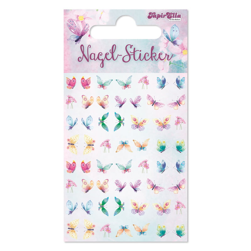 Ohr und Nagelsticker Schmetterling