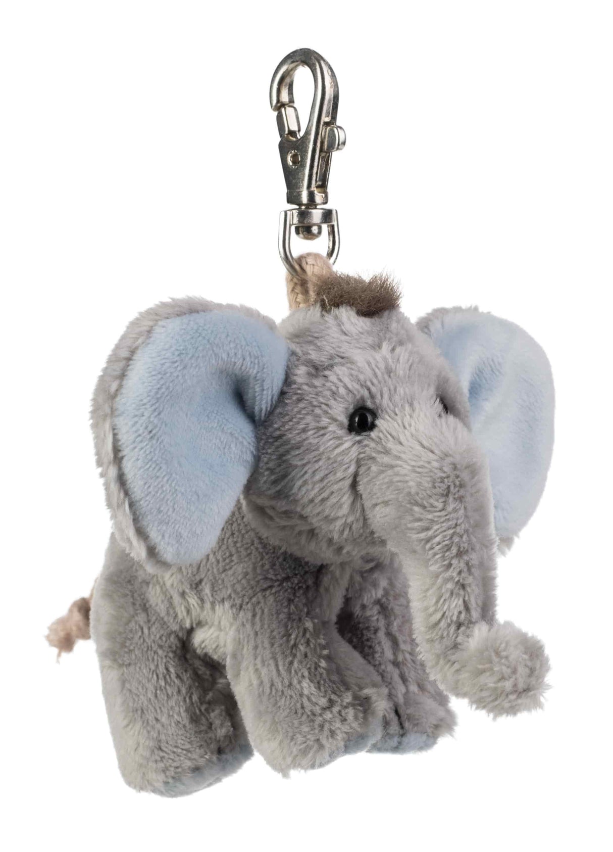 Schlüsselanhänger Plüsch Elefant Blau
