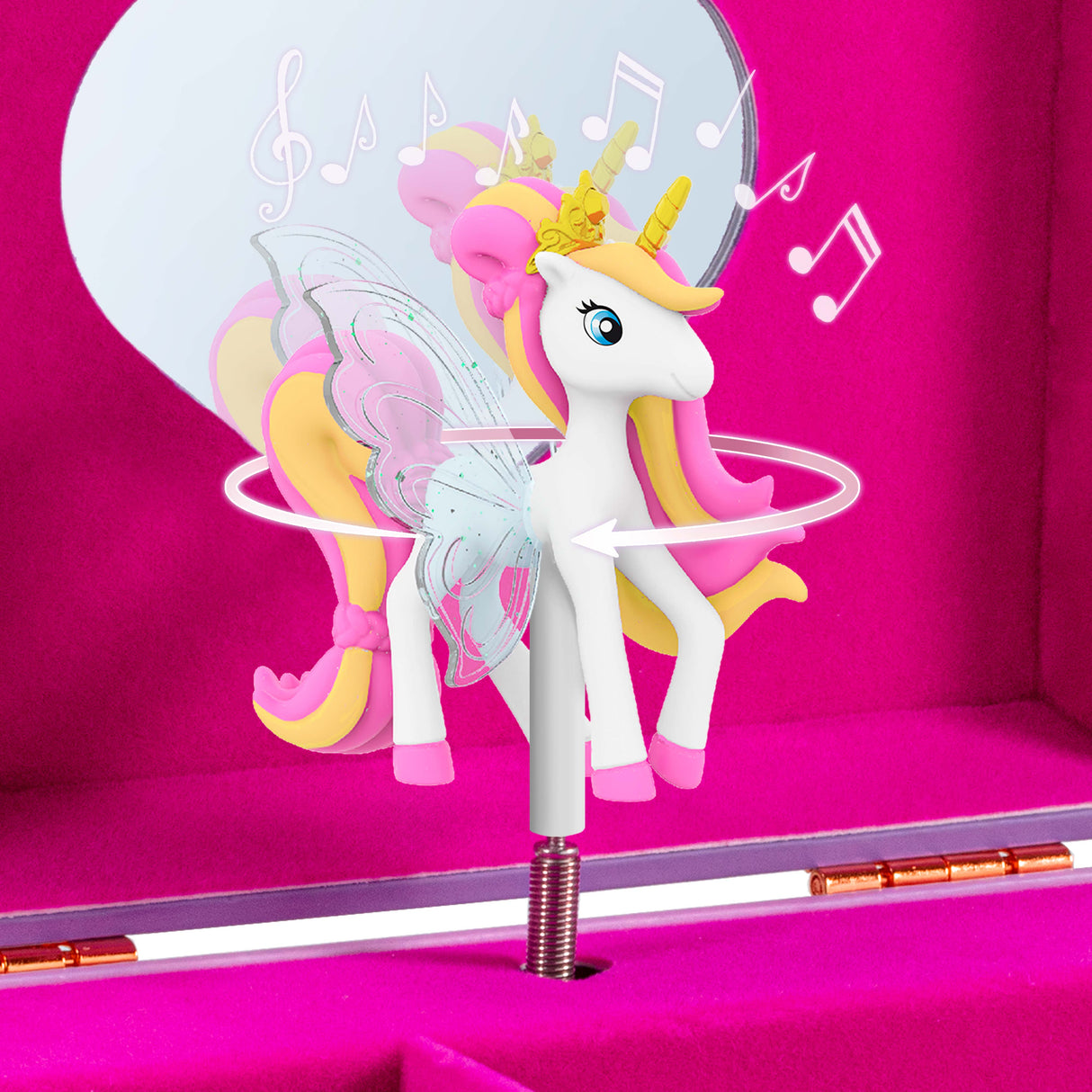 Schmuckkästchen und Musikdose Einhorn Pink