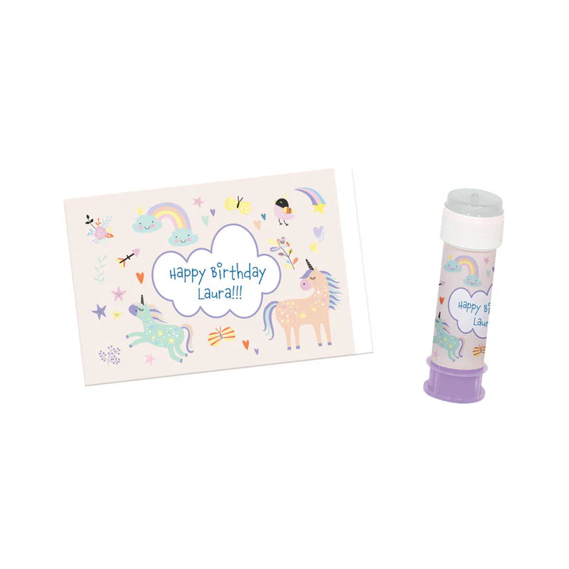 6 Seifenblasensticker Einhorn