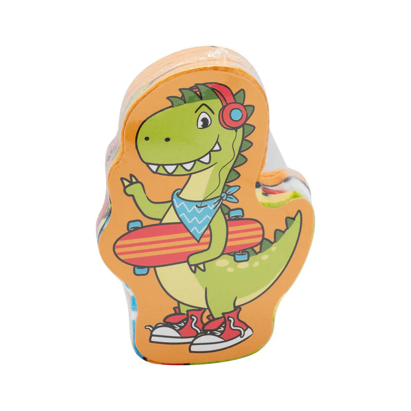 Magisches Handtuch Zauberhandtuch Dino Skateboard