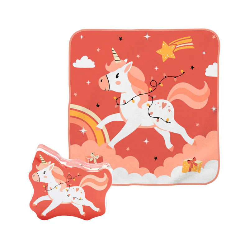 Magisches Handtuch Zauberhandtuch Einhorn Lichterkette
