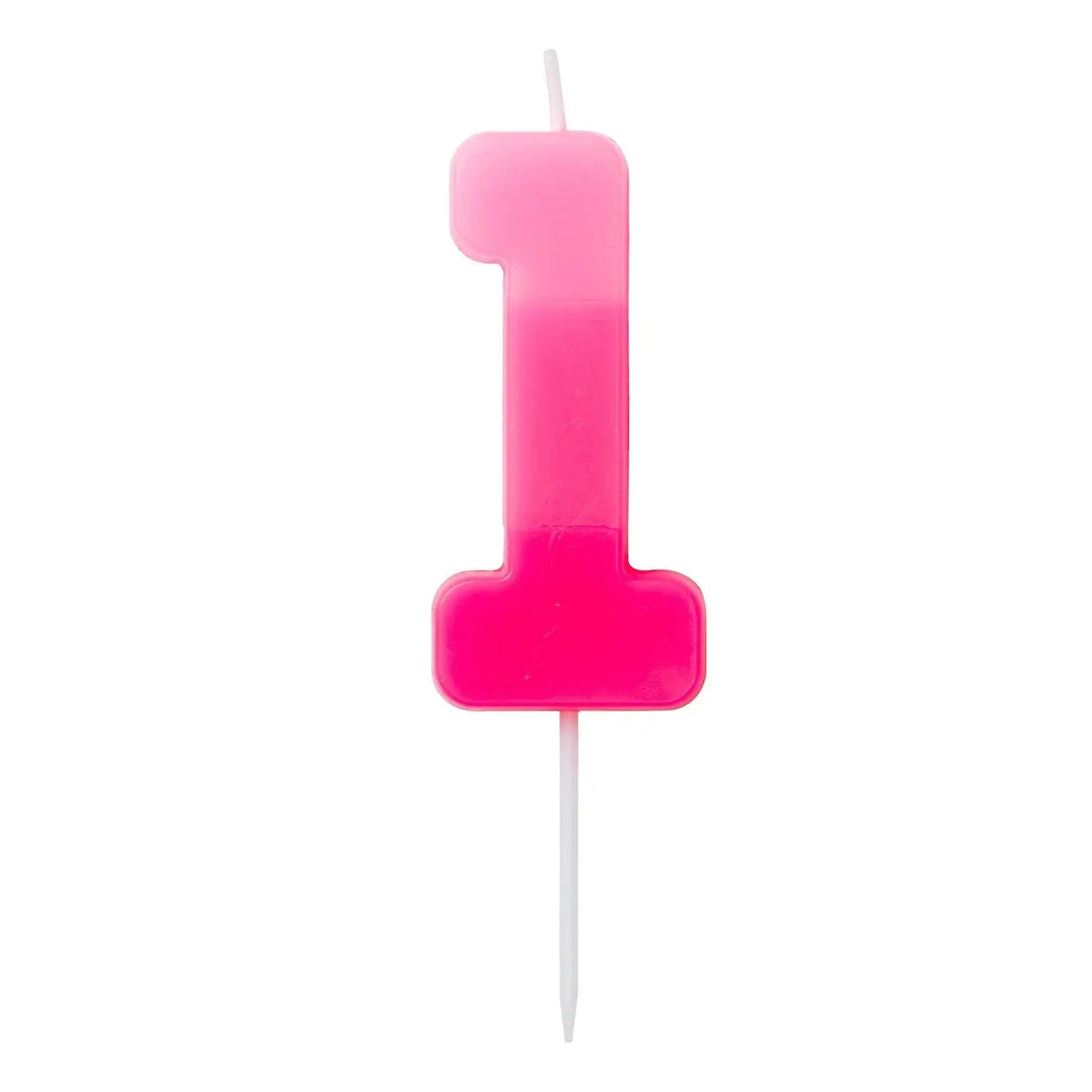 Geburtstagskerze Zahlenkerze Pink 1