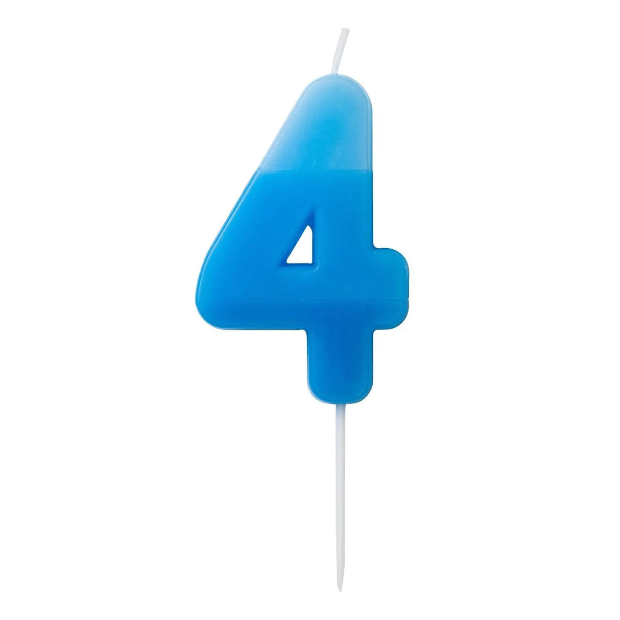 Geburtstagskerze Zahlenkerze Blau 4