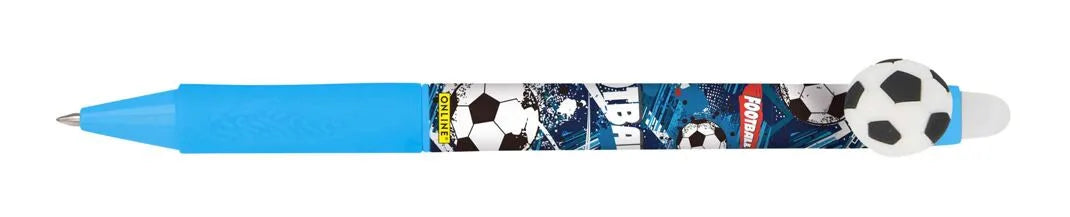 Gelschreiber radierbar Fussball blau