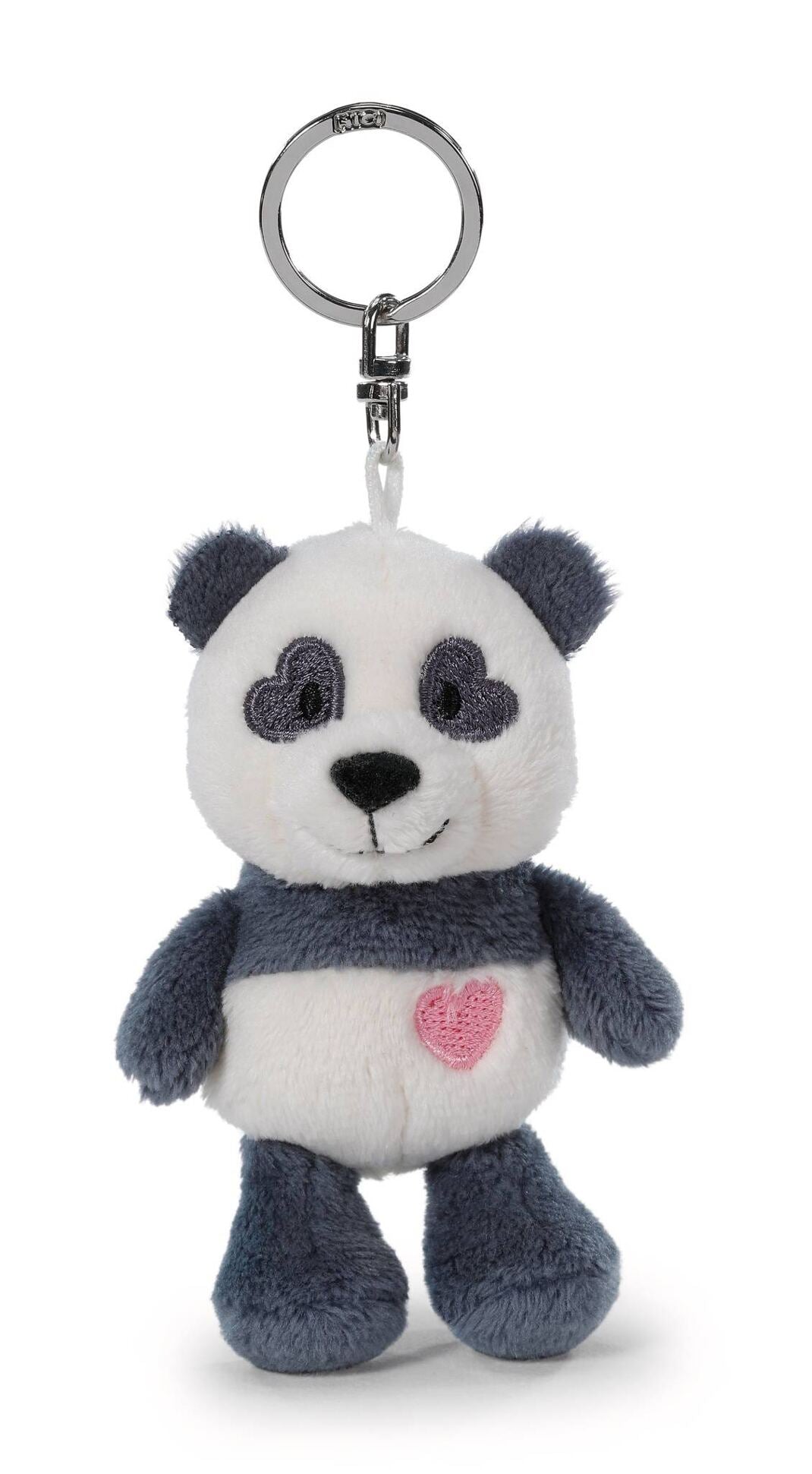 Schlüsselanhänger Plüsch Panda mit Herz