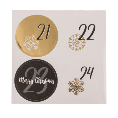 Adventskalender Tüten Schwarz / Gold