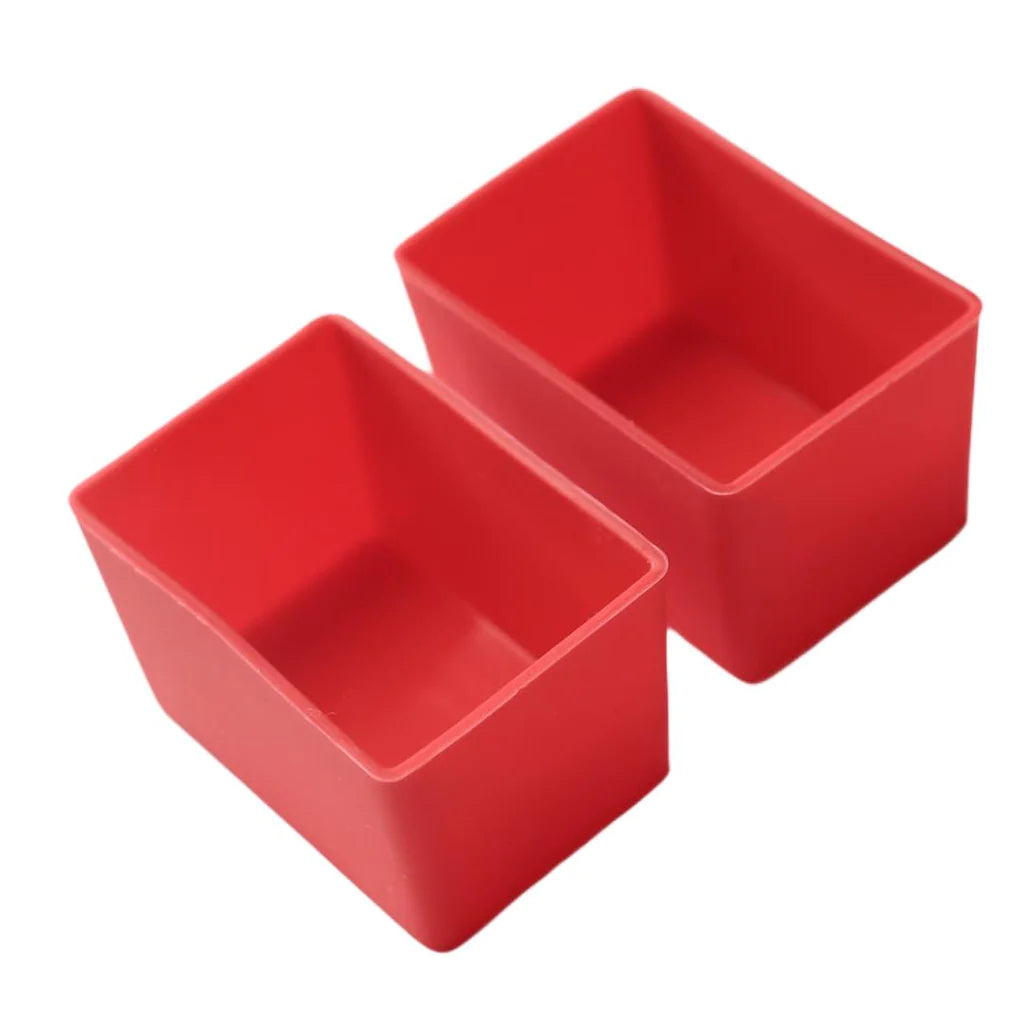 Silikonformen Munchbox Rectangle 2er Set Rot