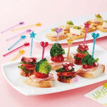 Znünibox Torune Bento Picks Glitzer Herzen und Sternen
