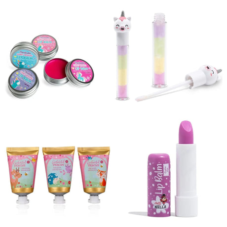 Kinder Lippenpflege, Lippenbalsam und Handcreme – Pflegeprodukte für Kinder in verschiedenen Designs