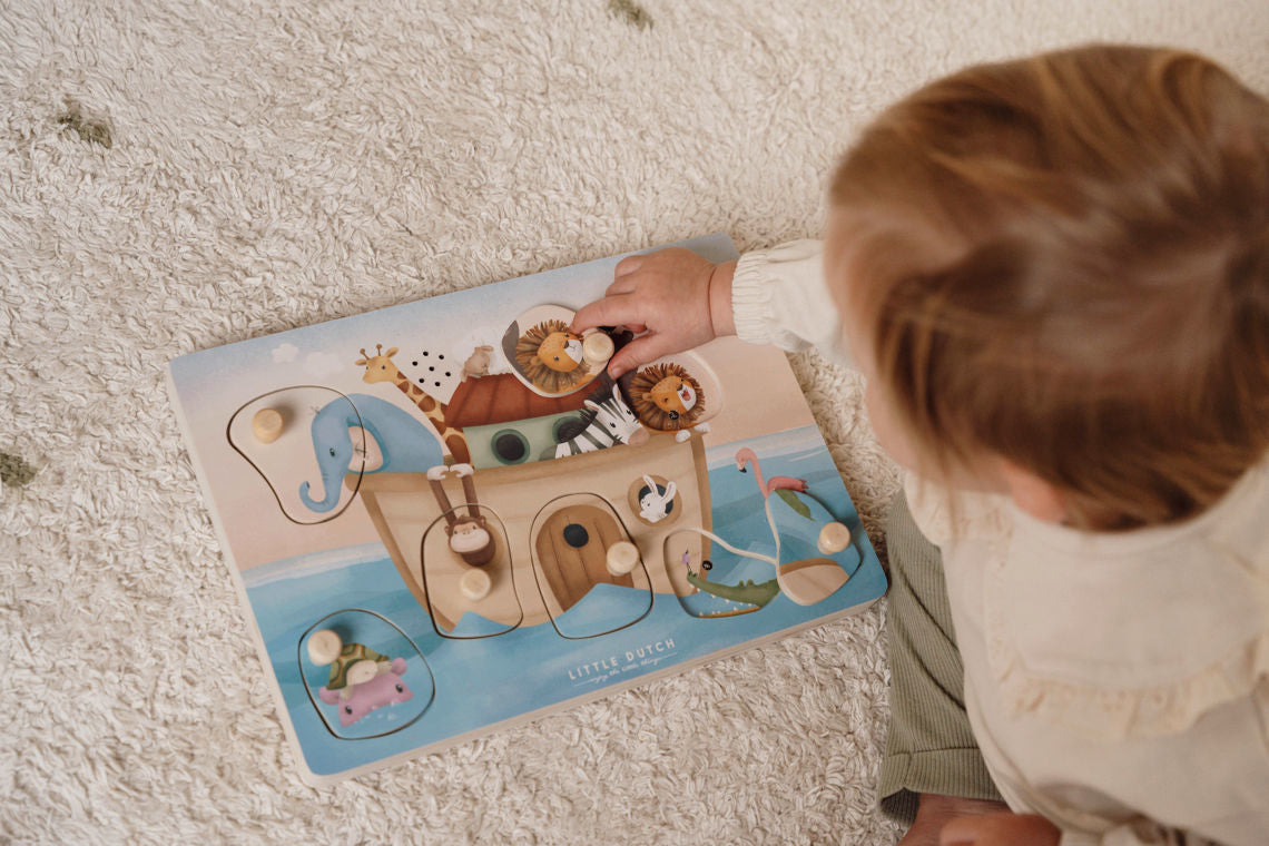 Little Dutch Holz Puzzle mit Geräuschen Arche Noah