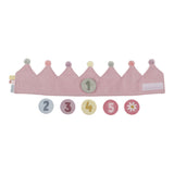 Geburtstagskrone mit Zahlen Little Dutch Rosa