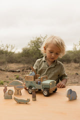 Little Dutch Holz Safari Auto mit Tieren