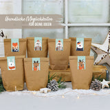 Adventszahlen für Adventskalender Waldtiere