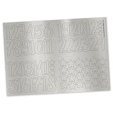 Adventszahlen für Adventskalender Silber Metallic