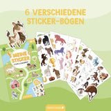 Stickerblock Pferd und Einhorn