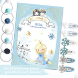 Haarspangen & Haargummies 48-teilig  – Schneeprinzessin