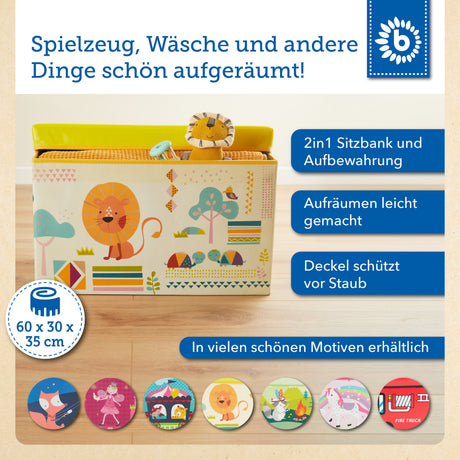 Erinnerungsbox, Spielbox & Sitzbank Zoo