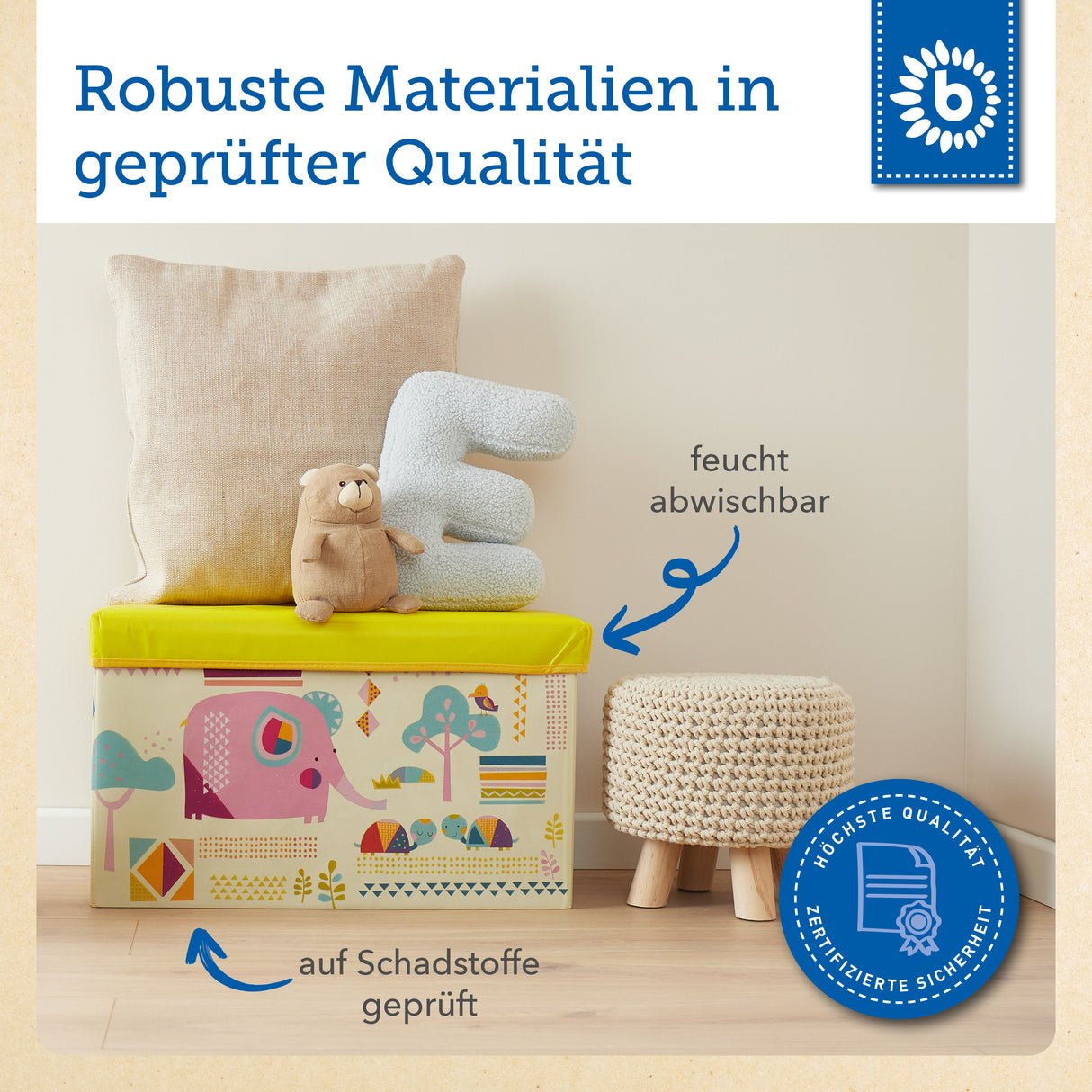 Erinnerungsbox, Spielbox & Sitzbank Zoo