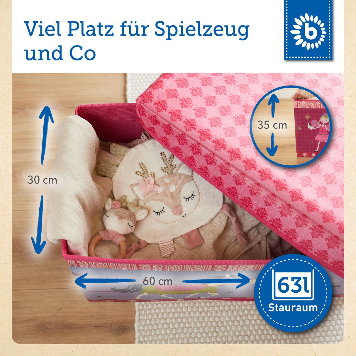 Erinnerungsbox, Spielbox & Sitzbank Prinzessin