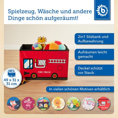 Erinnerungsbox, Spielbox & Sitzbank Feuerwehr