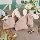 Osternest Hasetasche aus Musselin Beige