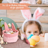 Osternest mit Hasenohren Musselin Rosa