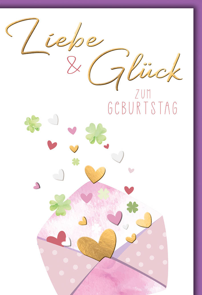Geburtstagskarte Liebe & Glück