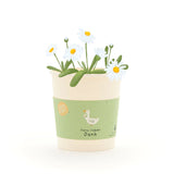 Blumenbecher Gans lieben Dank