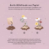 Saatsteckkarte Blumenstrauss zum selber pflanzen