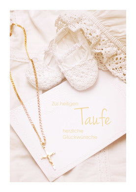 Taufkarte Creme Gold