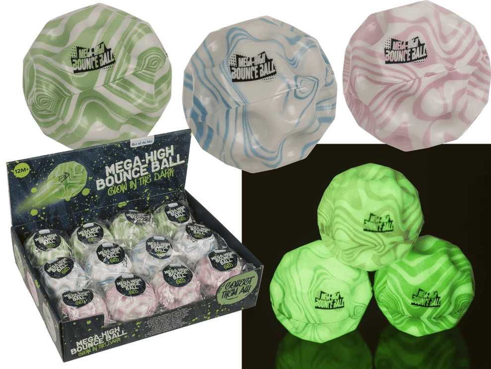 Mega High Bounce Ball Nachtleuchtend assortiert