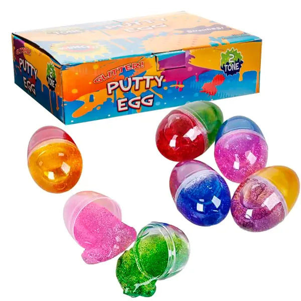 Glitzerknete im Ei assortiert