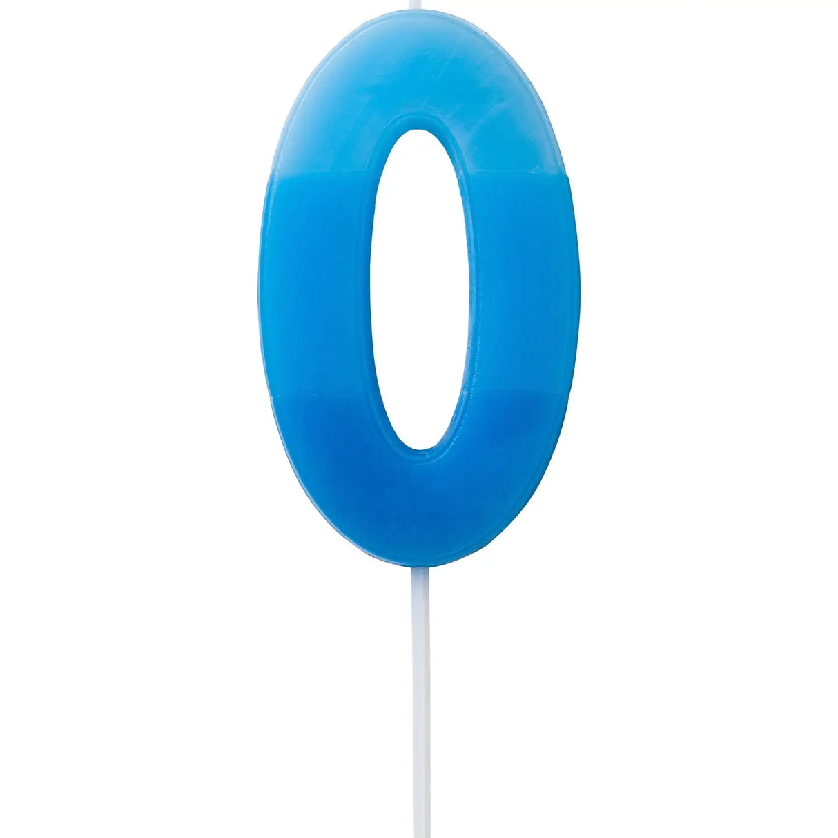 Geburtstagskerze Zahlenkerze Blau 0