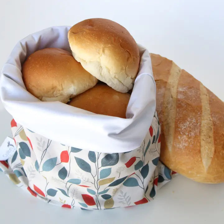 Lunchbag und Brotbeutel Colibri Blätter Boho