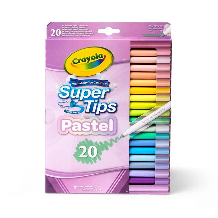 Crayola Filzstifte Supertips Pastell 20 Stück
