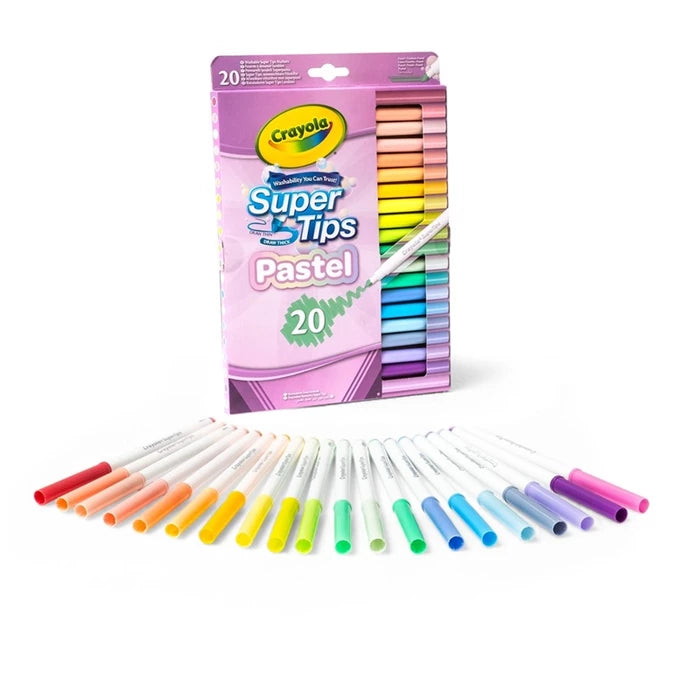 Crayola Filzstifte Supertips Pastell 20 Stück