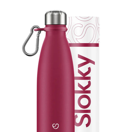 Trinkflaschen Karabiner Slokky Dunkelrot